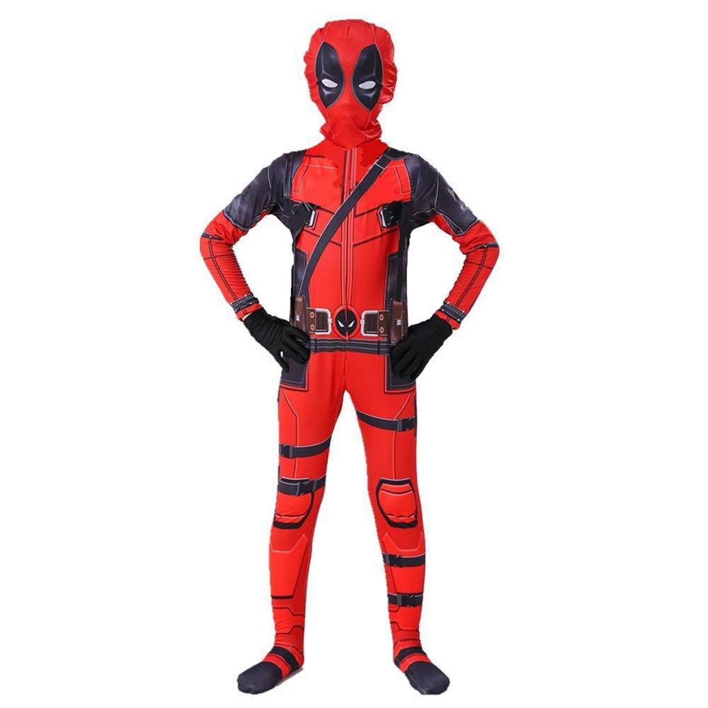 Kidpool Halloween Cosplay Costume Children Deadpool - Azufun