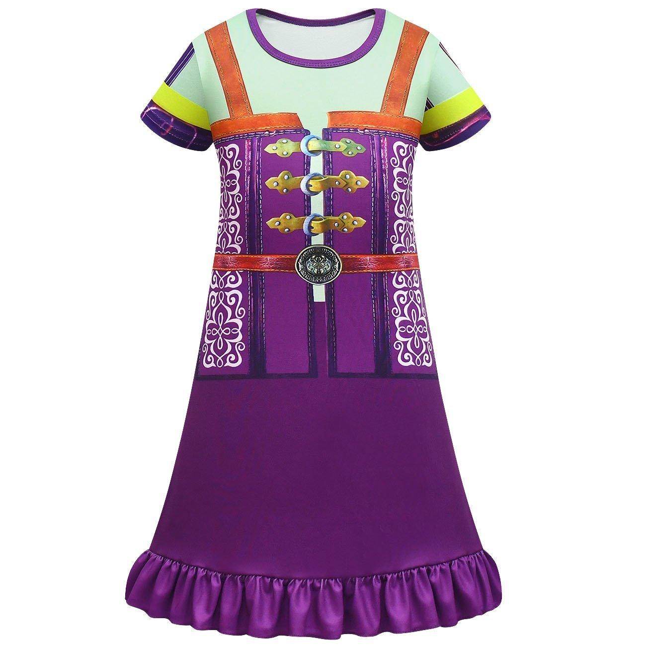 Kids' Cinderella Cosplay Short Sleeved Dress New Ruffled Princess Costume with Bag - Azufun