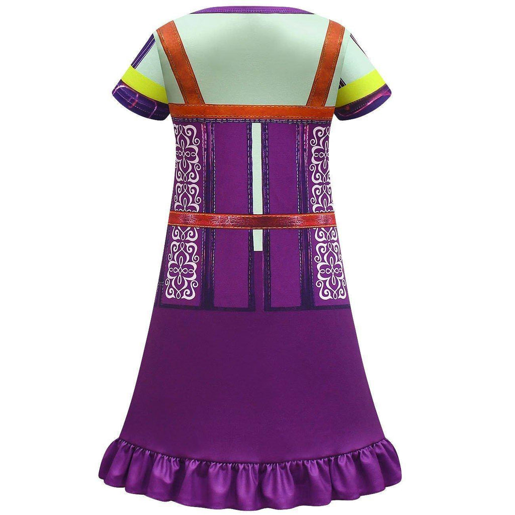 Kids' Cinderella Cosplay Short Sleeved Dress New Ruffled Princess Costume with Bag - Azufun