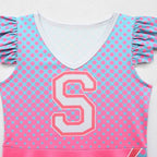 kids costume College Zombies 2 Cheerleader dress Costume Children's Dress - Azufun