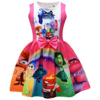 Kids' Inside Out 2 Dress All characters Girls' Movie Costume for Parties and Play - Azufun