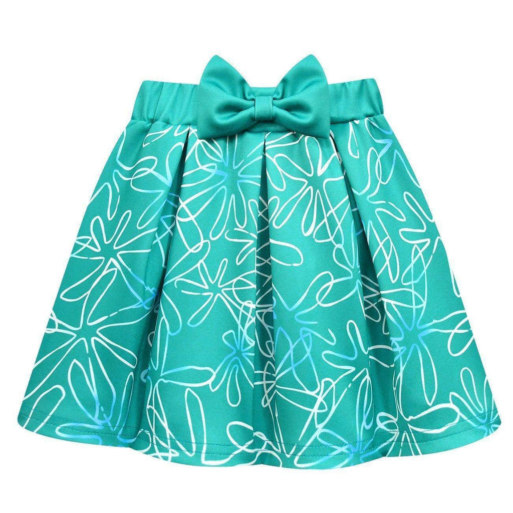 Kids' Inside Out Disgust Cosplay Costume Set Short Sleeve Pleated Dress with Bag - Azufun