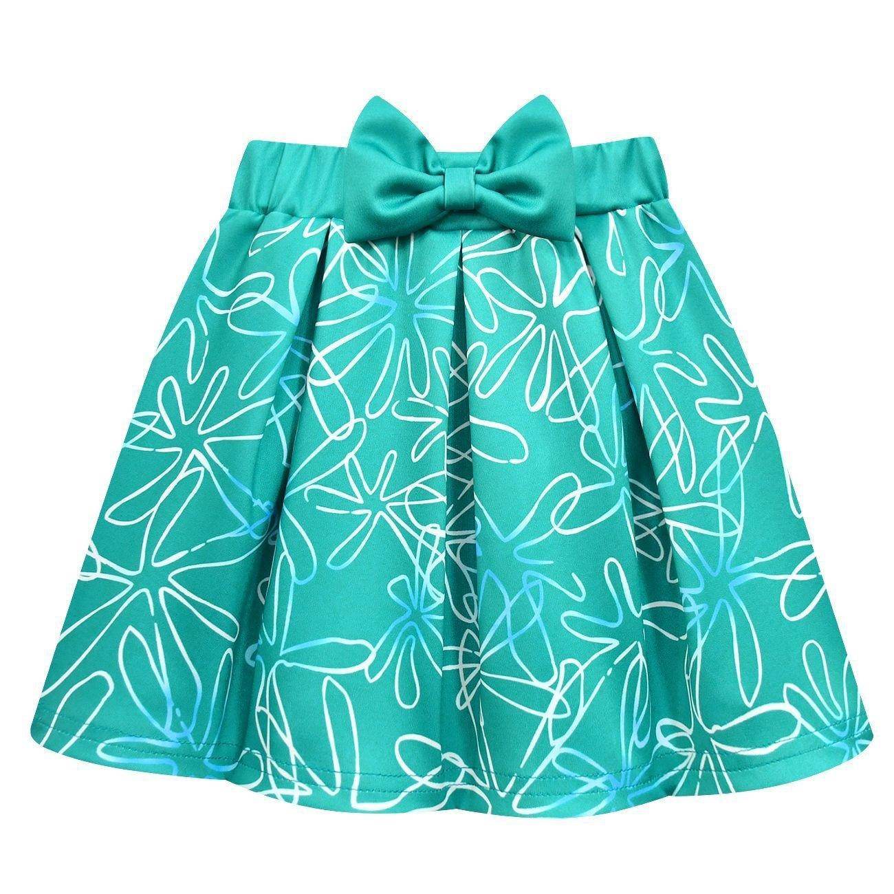 Kids' Inside Out Disgust Cosplay Costume Set Short Sleeve Pleated Dress with Bag - Azufun