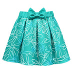 Kids' Inside Out Disgust Cosplay Costume Set Short Sleeve Pleated Dress with Bag - Azufun