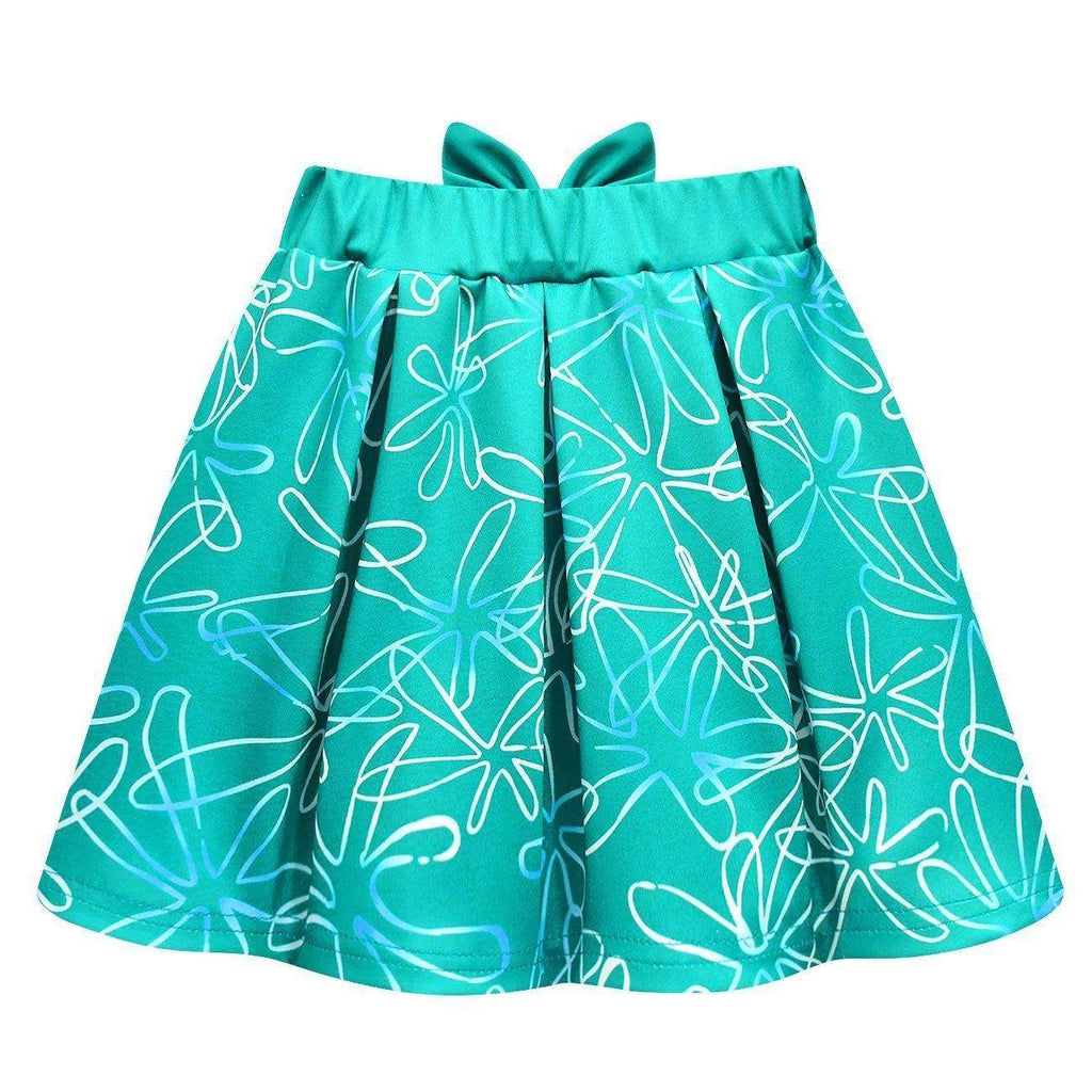 Kids' Inside Out Disgust Cosplay Costume Set Short Sleeve Pleated Dress with Bag - Azufun