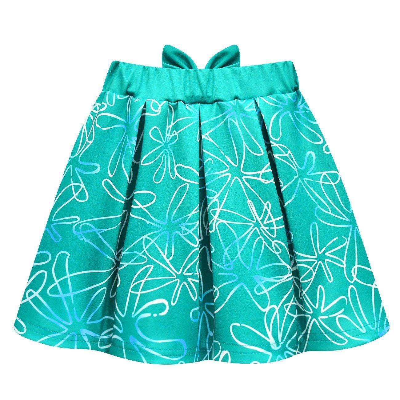 Kids' Inside Out Disgust Cosplay Costume Set Short Sleeve Pleated Dress with Bag - Azufun