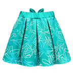 Kids' Inside Out Disgust Cosplay Costume Set Short Sleeve Pleated Dress with Bag - Azufun