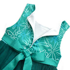 Kids' Inside Out Disgust Tutu Dress Cosplay Princess Gown with Bag and Mask - Azufun