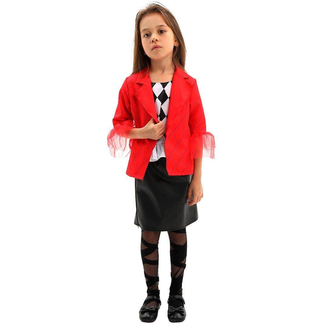 Kids Joker 2 Costume Double Delusion Role Playing Harley Quinn Cosplay Halloween - Azufun