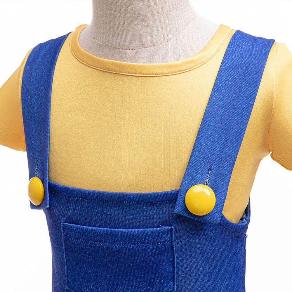 Kids Minions Cosplay Costume Boys' Suspender Outfit for Halloween Parties - Azufun
