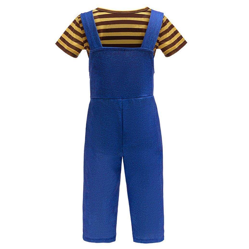 Kids Minions Cosplay Costume Boys' Suspender Outfit for Halloween Parties - Azufun