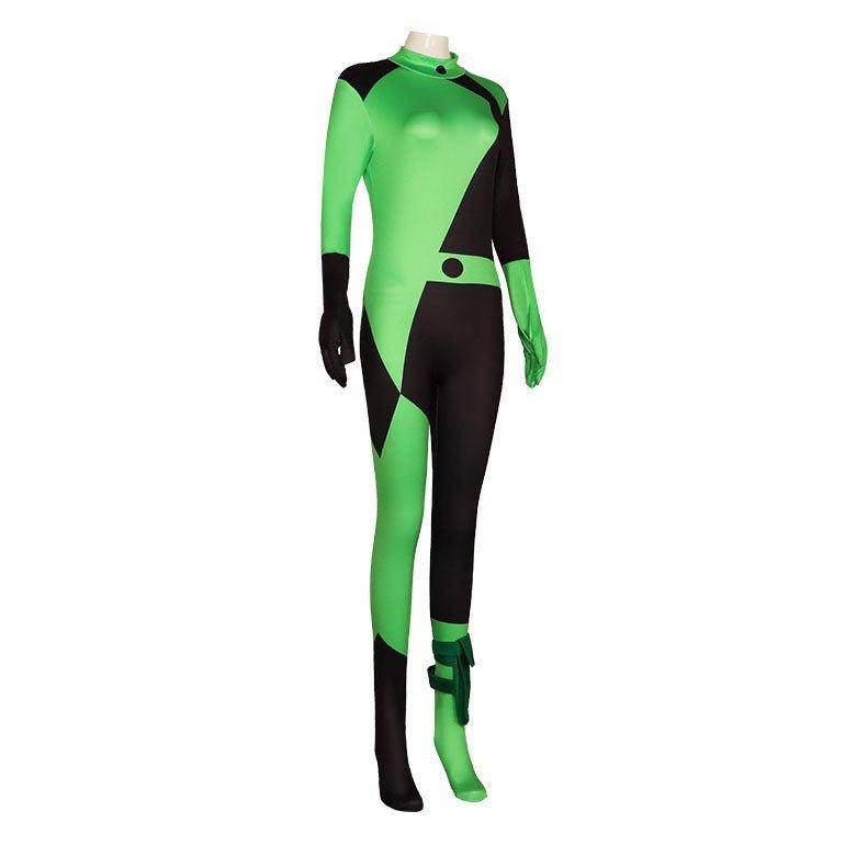 Kim Possible Shego Costume Bodysuit Jumpsuit Party Halloween - Azufun
