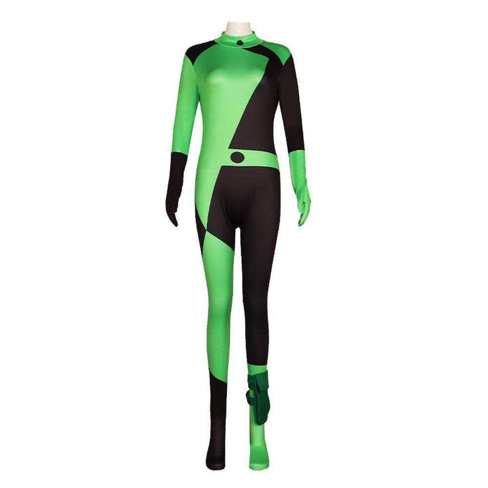 Kim Possible Shego Costume Bodysuit Jumpsuit Party Halloween - Azufun