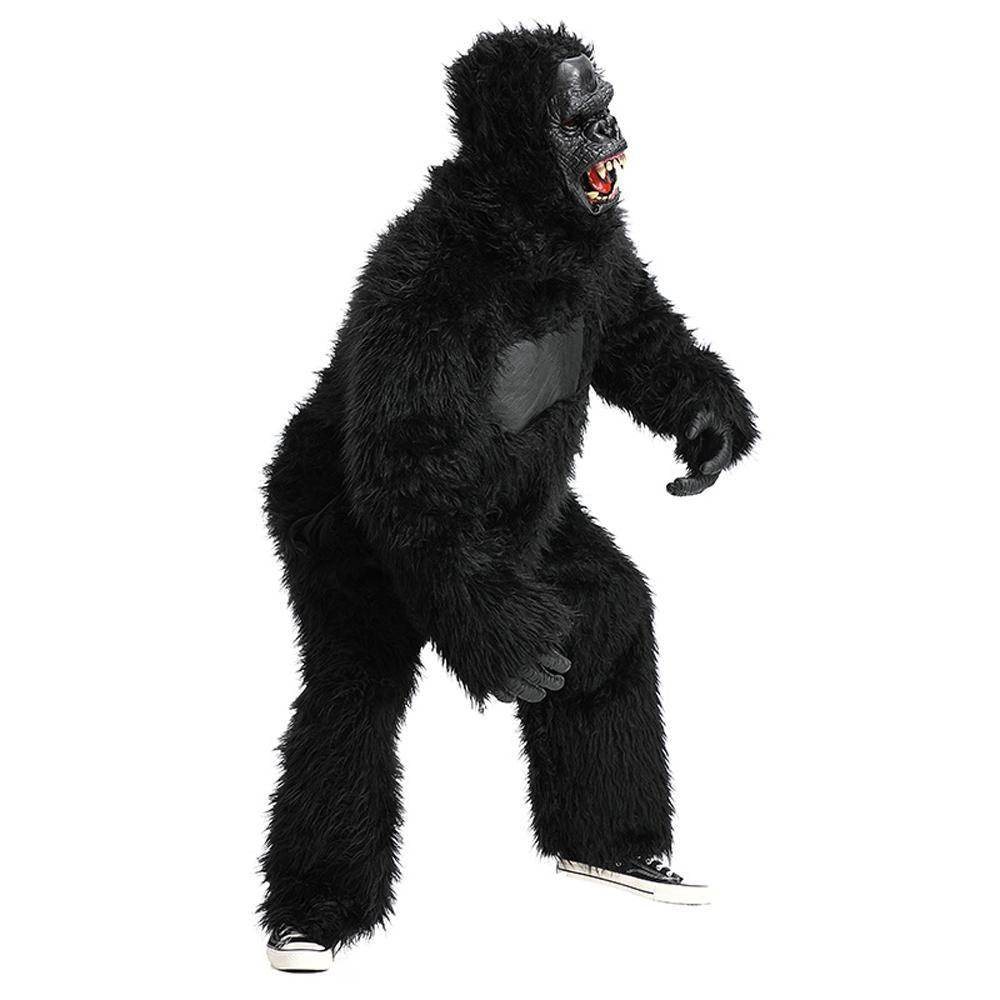 King Kong Chimpanzee Animal Adult Jumpsuit Cosplay Costume Carnival - Azufun