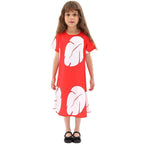 Lilo Stitch stage dress cosplay costume Lilo Red Dress Leaf Dress - Azufun
