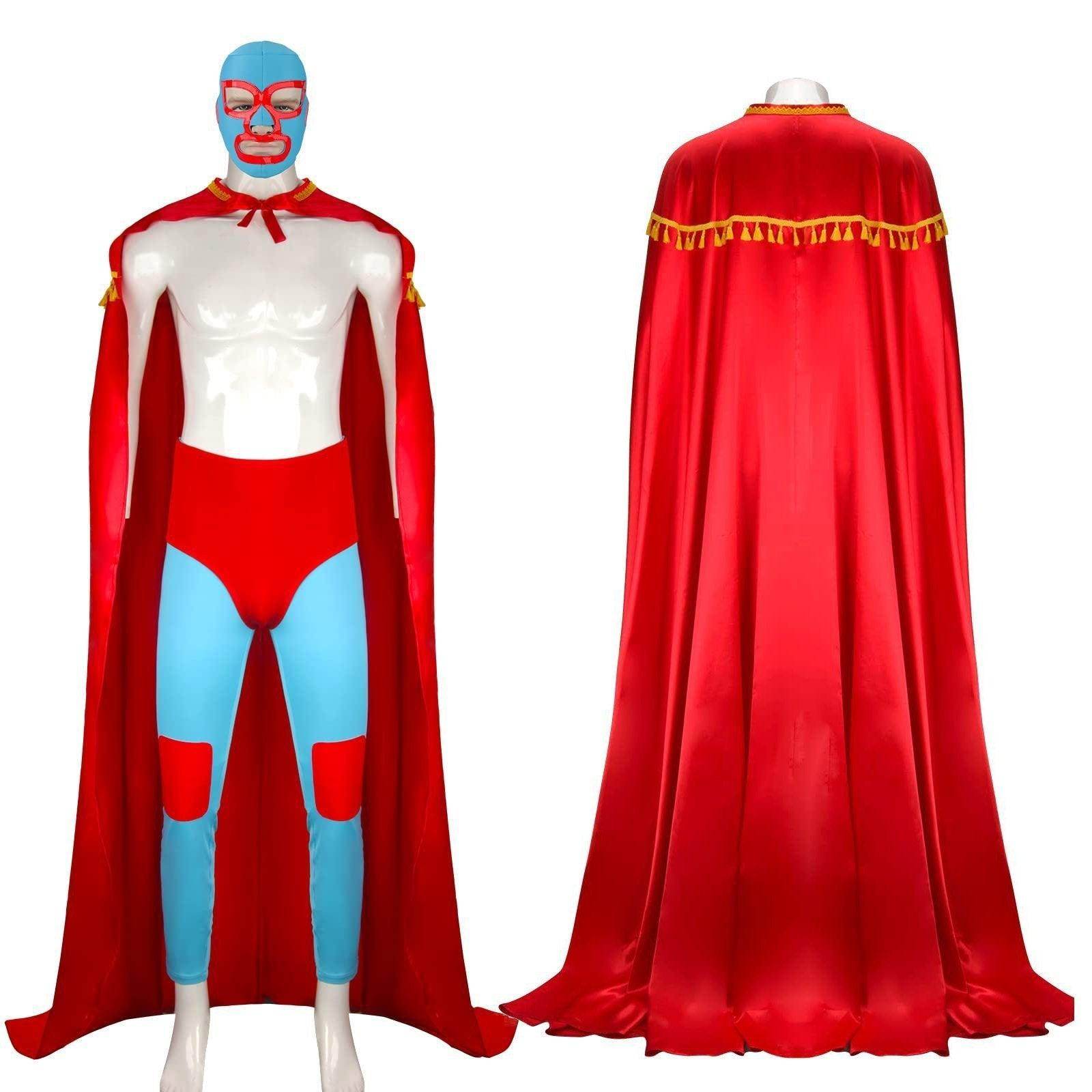 Nacho Libre Costume for Adults with Cape Headgear - Azufun
