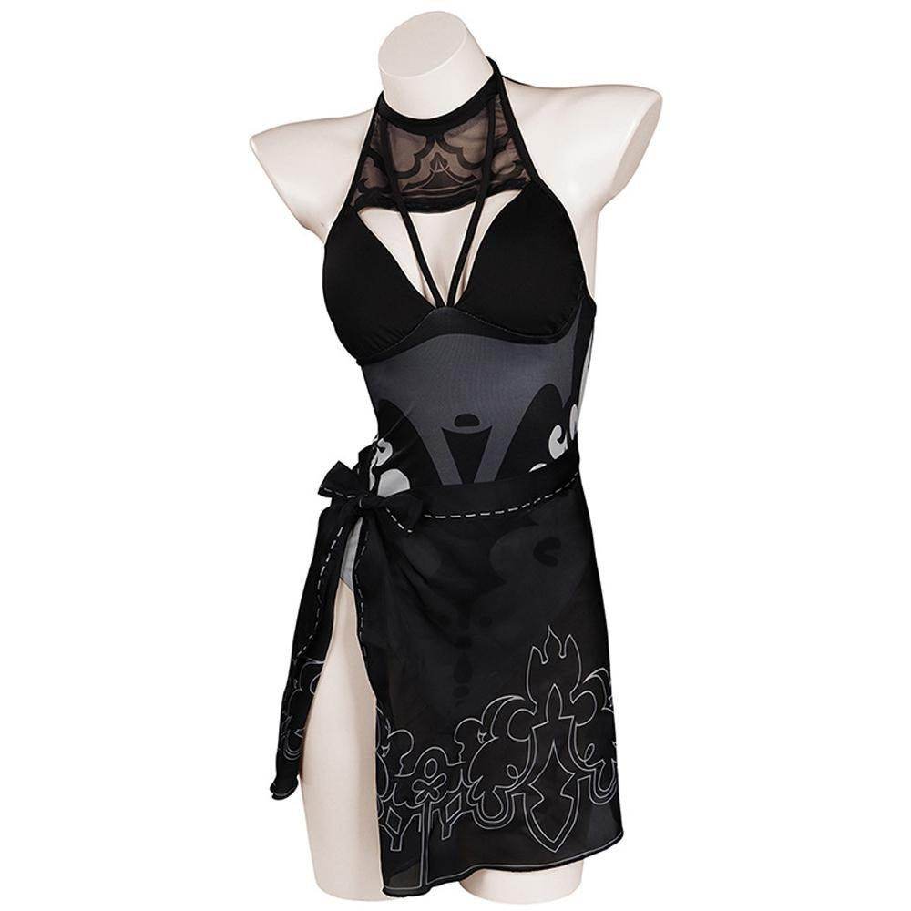 NieR Automata YoRHa No.2 Swimsuit Cosplay Costume Swimwear Outfits - Azufun