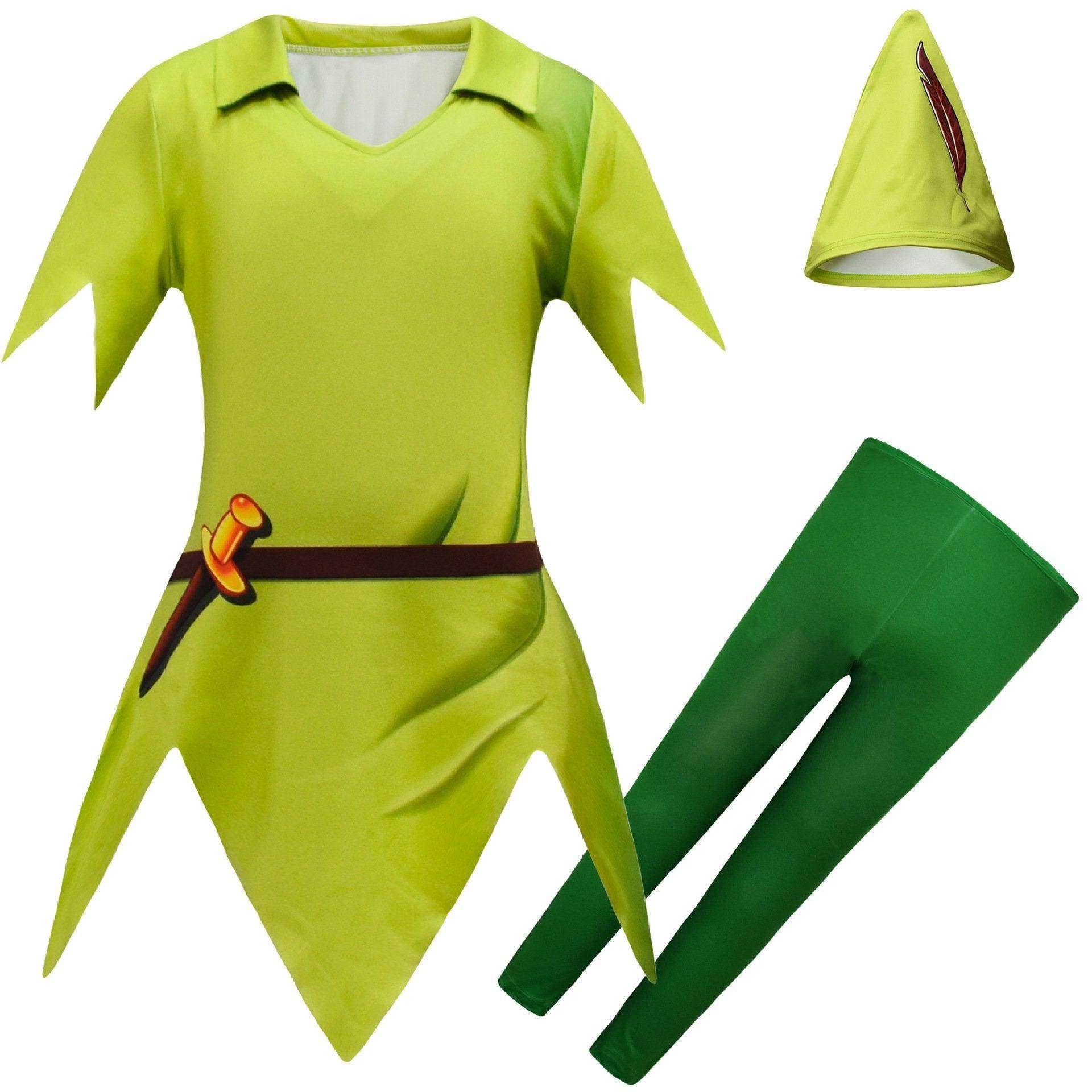Peter Pan Shorts Suit Halloween Outfits Cosplay Costume For Kids - Azufun