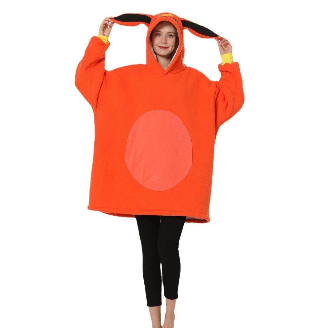 Pokemon Flareon Keep Warm Hoodie Wearable Costume Cozy Cartoon Lazy TV Blanket - Azufun