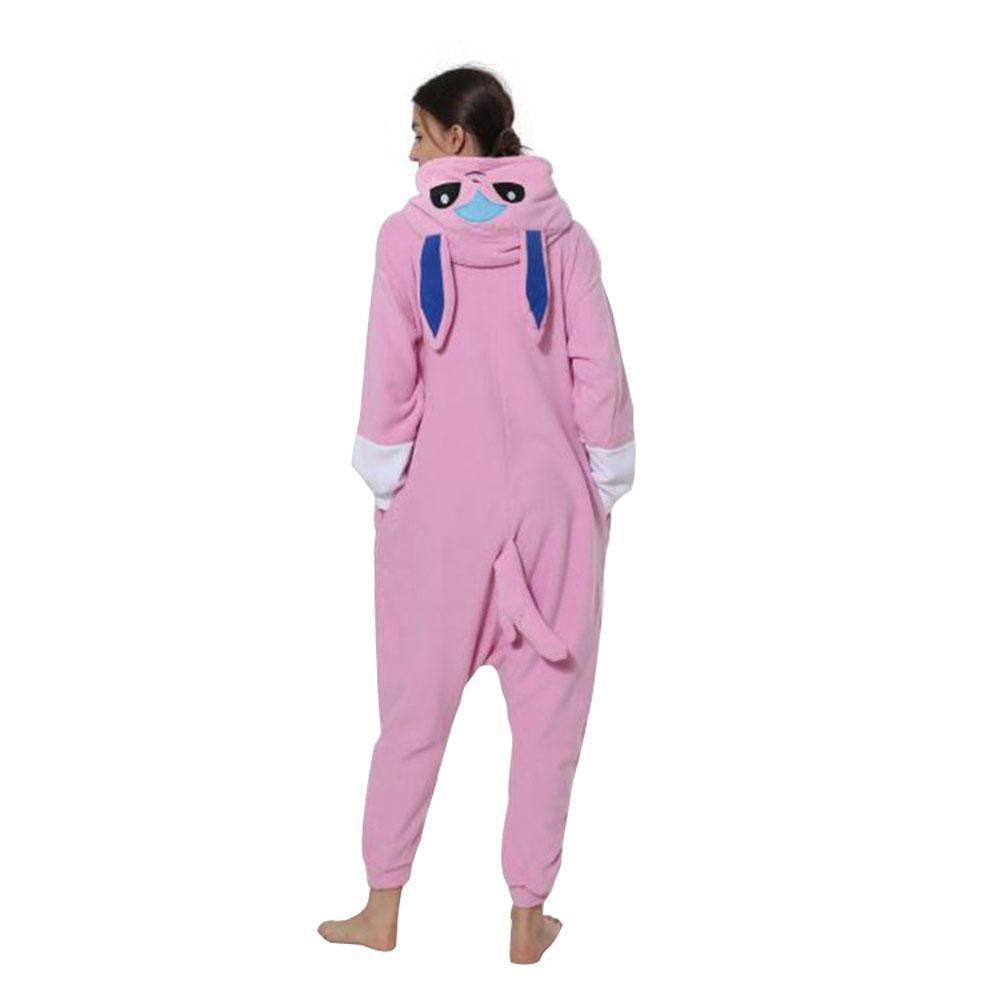 Pokemon Pink Glaceon Eevee Kigurumi Onesie Hoodie Costume Pajamas Sylveon Eevee Pajamas - Azufun