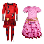 Red from Descendants 4 Queen Of Hearts Costume Jumpsuit For Kids - Azufun