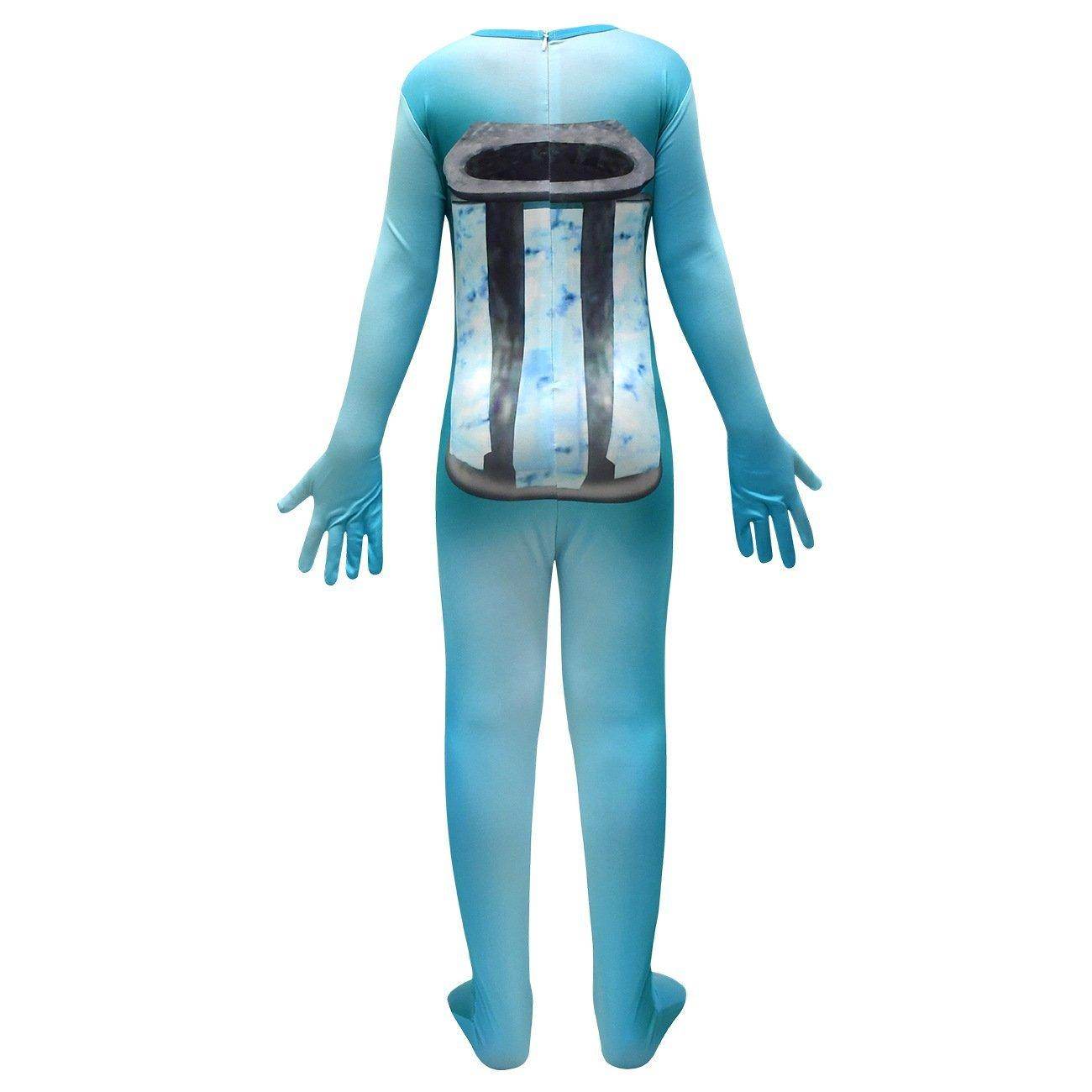 Skibidi Toilet Blue Jumpsuit Titan Tv man Cosplay Costume For Kids - Azufun