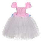 Snow White Princess Costume Kids Girls Cosplay Party Tutu Cake Dress Halloween Outfit - Azufun