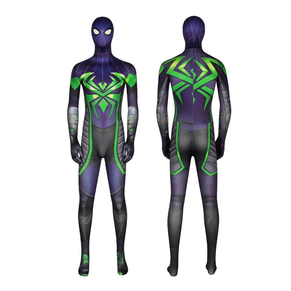 Spider-Man 2099 PS5 Comics Miles Morales Jumpsuit Halloween Cosplay Costume Bodysuit - Azufun