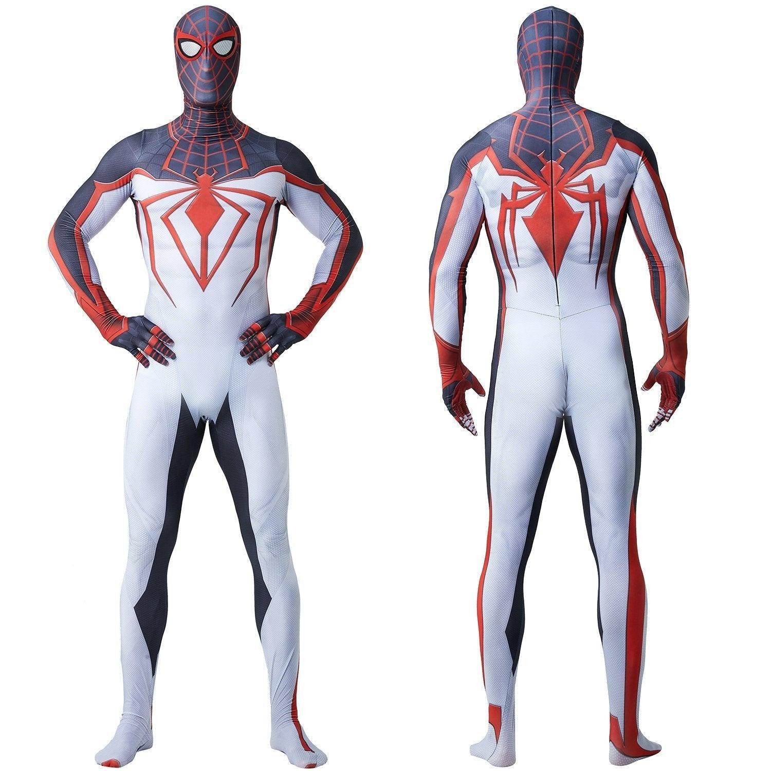 Spider-Man PS5 Game Miles Morales Tight Jumpsuit Costume for Adults and Kids - Azufun