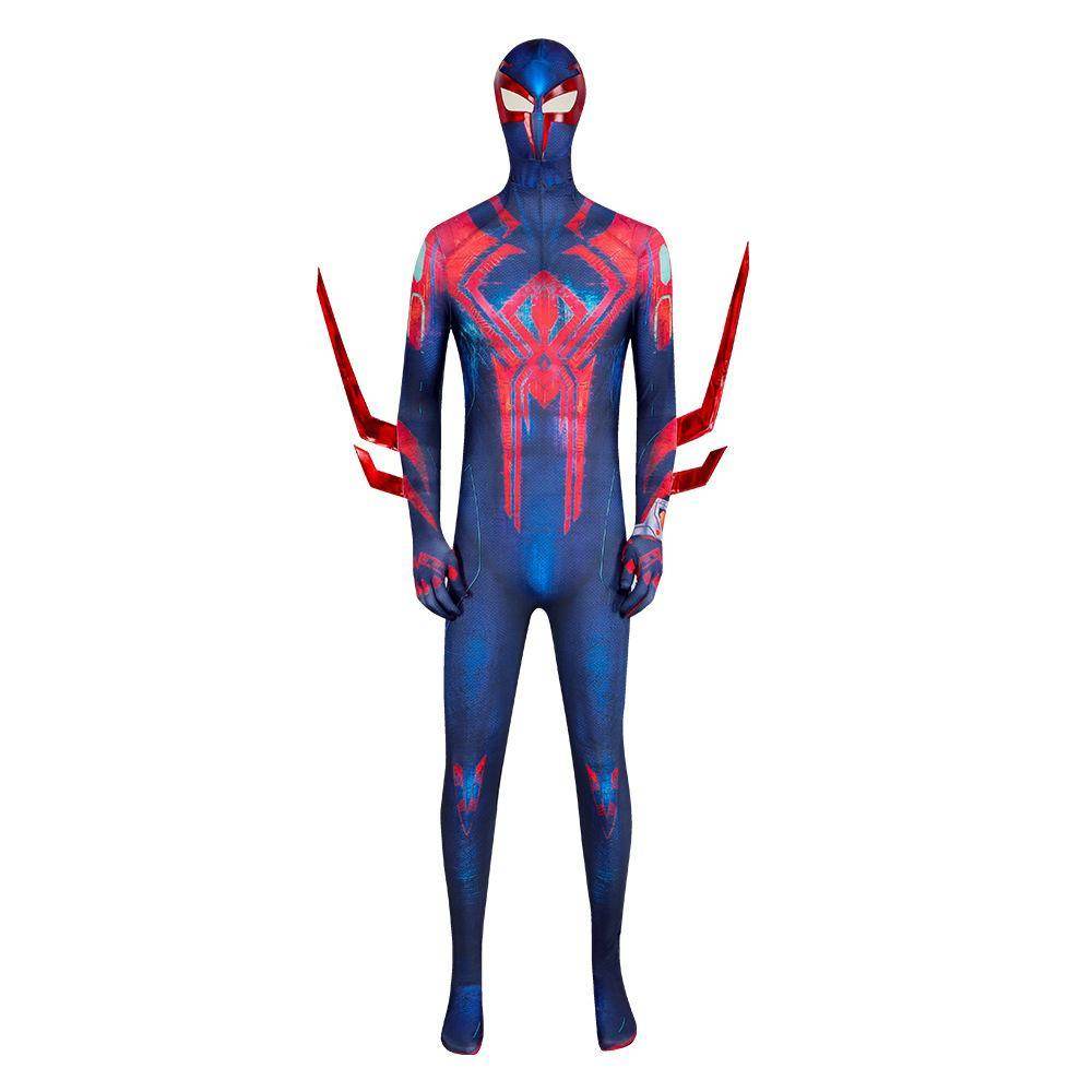 SpiderMan Across the Spider Verse Miguel O'Hara 2099 Zentai Costume Cosplay Outfits Halloween Carnival Suit Adults - Azufun