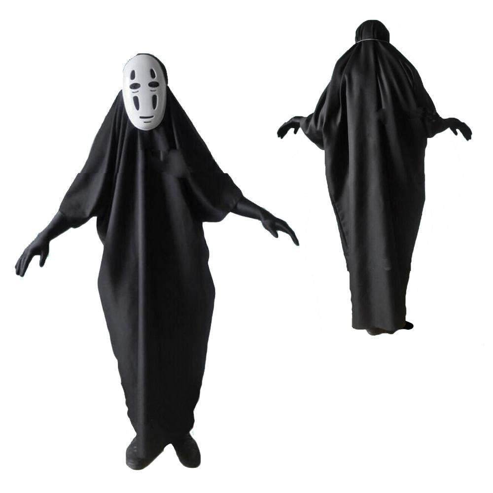 Spirited Away No Face Man Costumes Cosplay Set With Mask And Gloves - Azufun