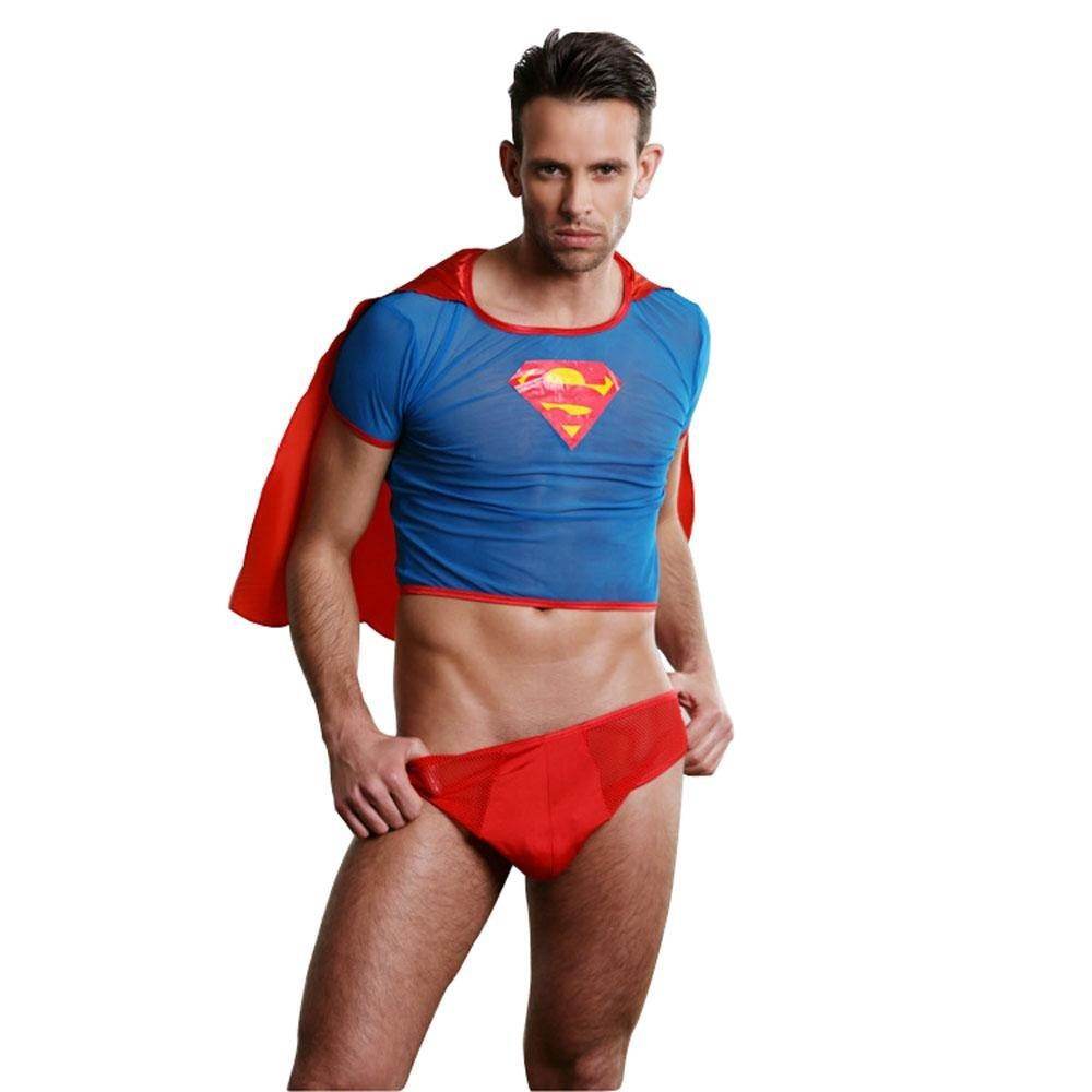Stag Do Party Fancy Dress Superman Costume For Men - Azufun