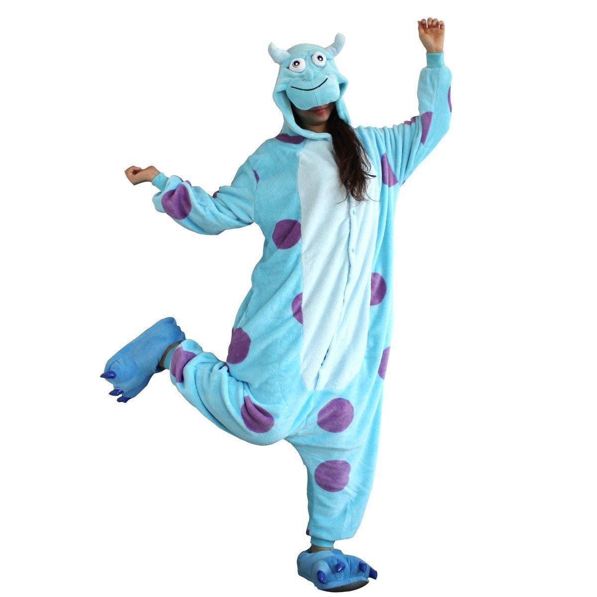 Sully Monster kigurumi Onesies Animal costume Pajamas for Adult