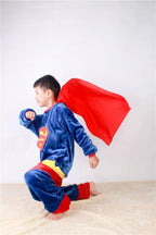 Super Hero Superman Kids Onesies Pajamas Kigurumi Costume - Pajamasbuy