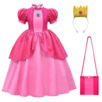 Super Mario Bros Princess Peach Kids Girls Tutu Dress Outfits Cosplay Costume - Pajamasbuy