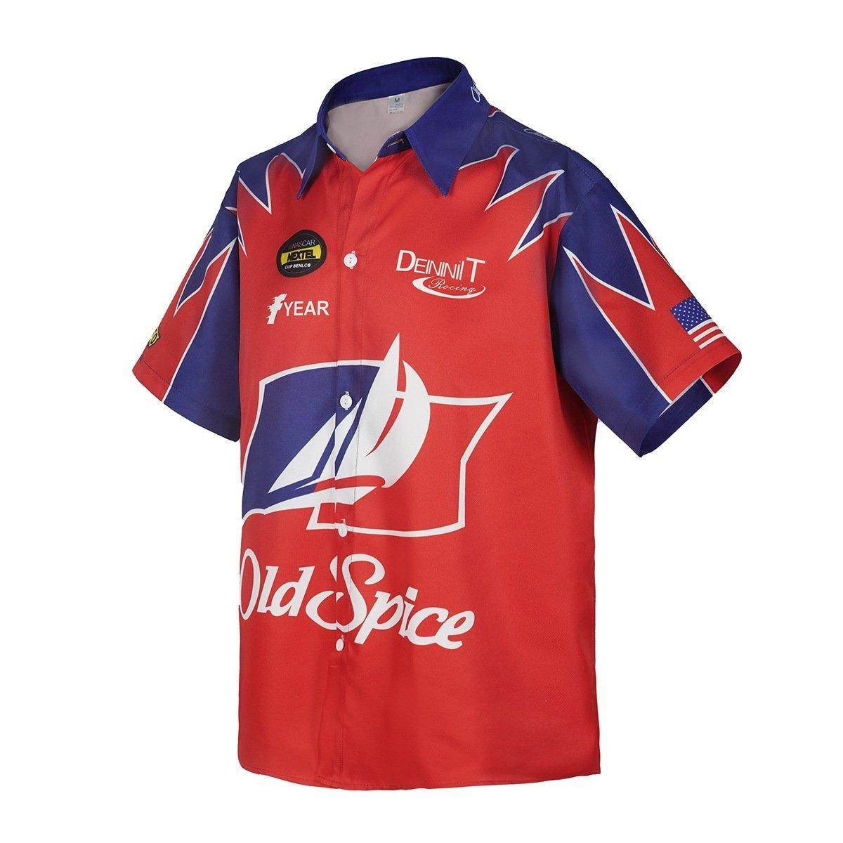 Talladega Nights Ricky Bobby Racing Shirt and Hat Set Men's Short Sleeve Casual Costume - Azufun