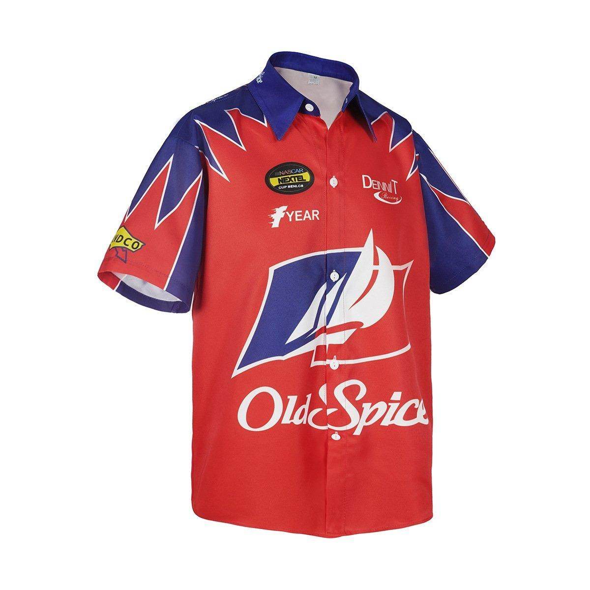 Talladega Nights Ricky Bobby Racing Shirt and Hat Set Men's Short Sleeve Casual Costume - Azufun