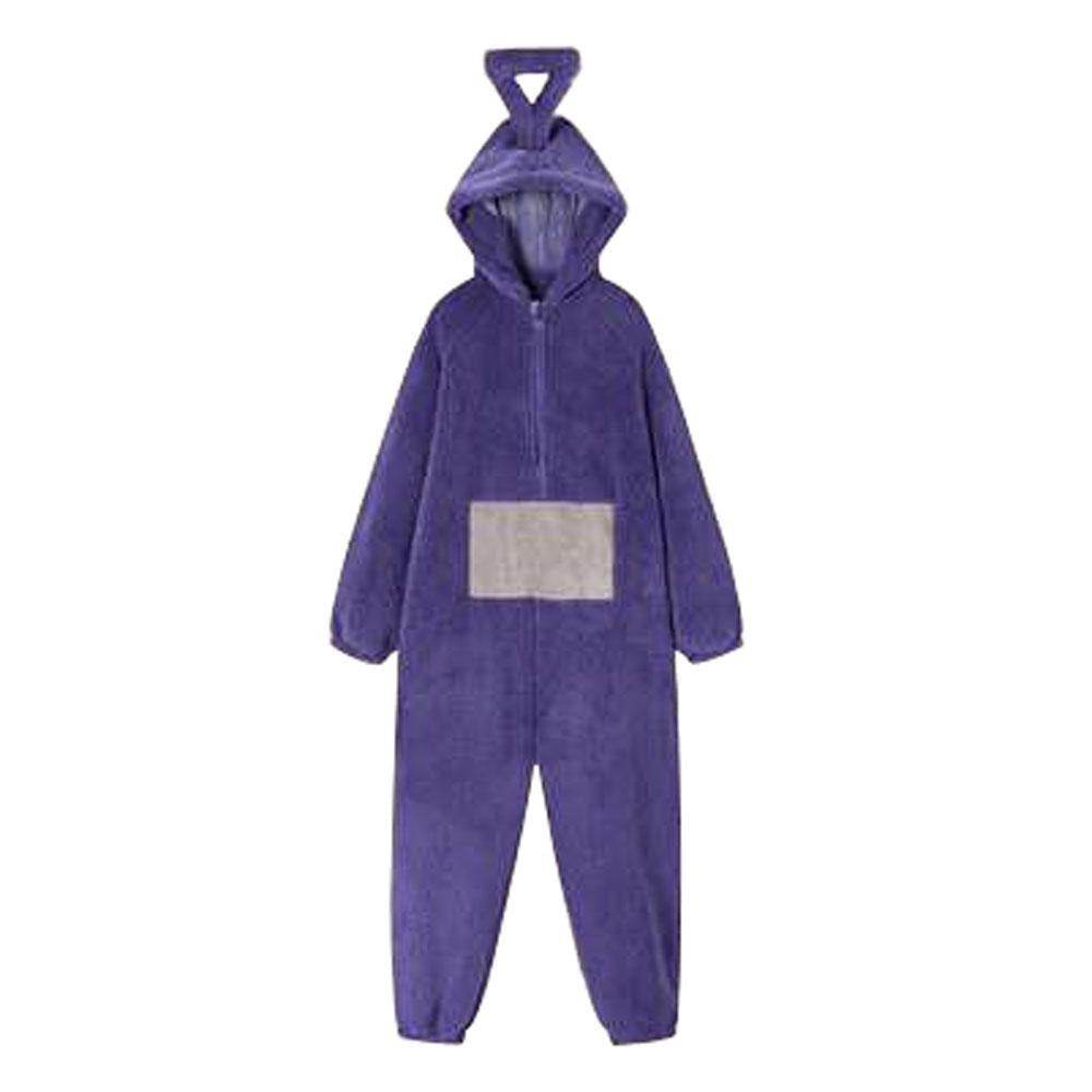 Teletubbies Tinky Winky Dipsy Po Laa-Laa Coral Fleece Onesies Pajamas for Adults Kids - Azufun