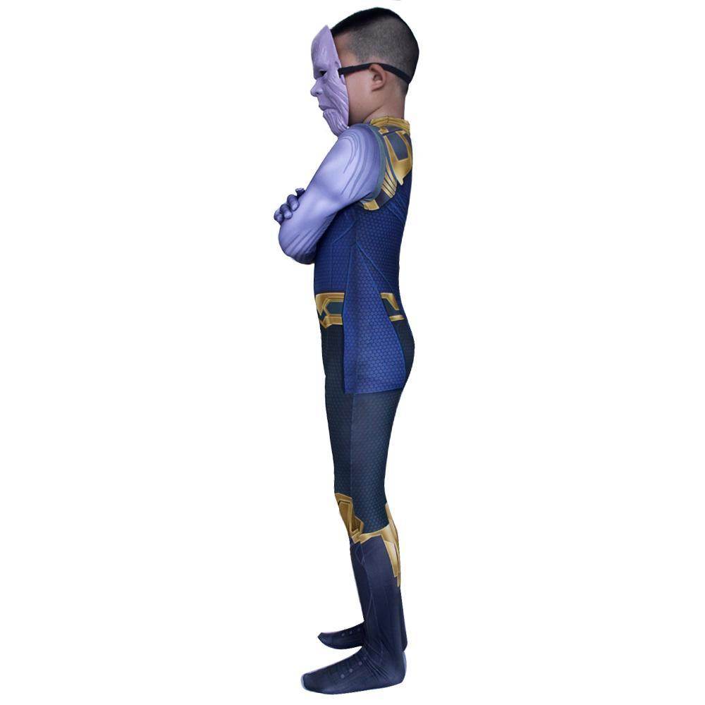 Thanos costume Jumpsuit bodysuits Avengers 4 with mask party cosplay Hallowwen - Azufun