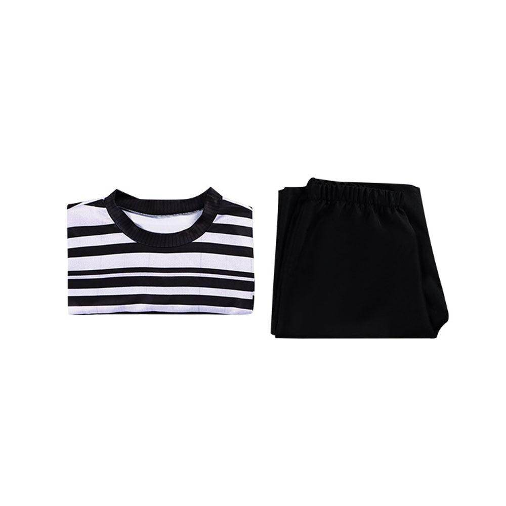 The Addams Family Wednesday Pugsley Costume Halloween Cosplay Carnival Suit Adults - Azufun