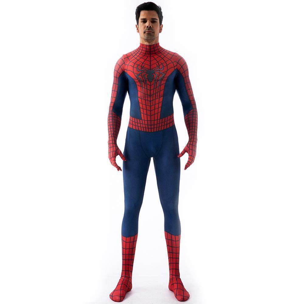 The Amazing Spider-Man Peter B Parker Costume Cosplay Jumpsuit Halloween Zentai For Adult Kids - Azufun