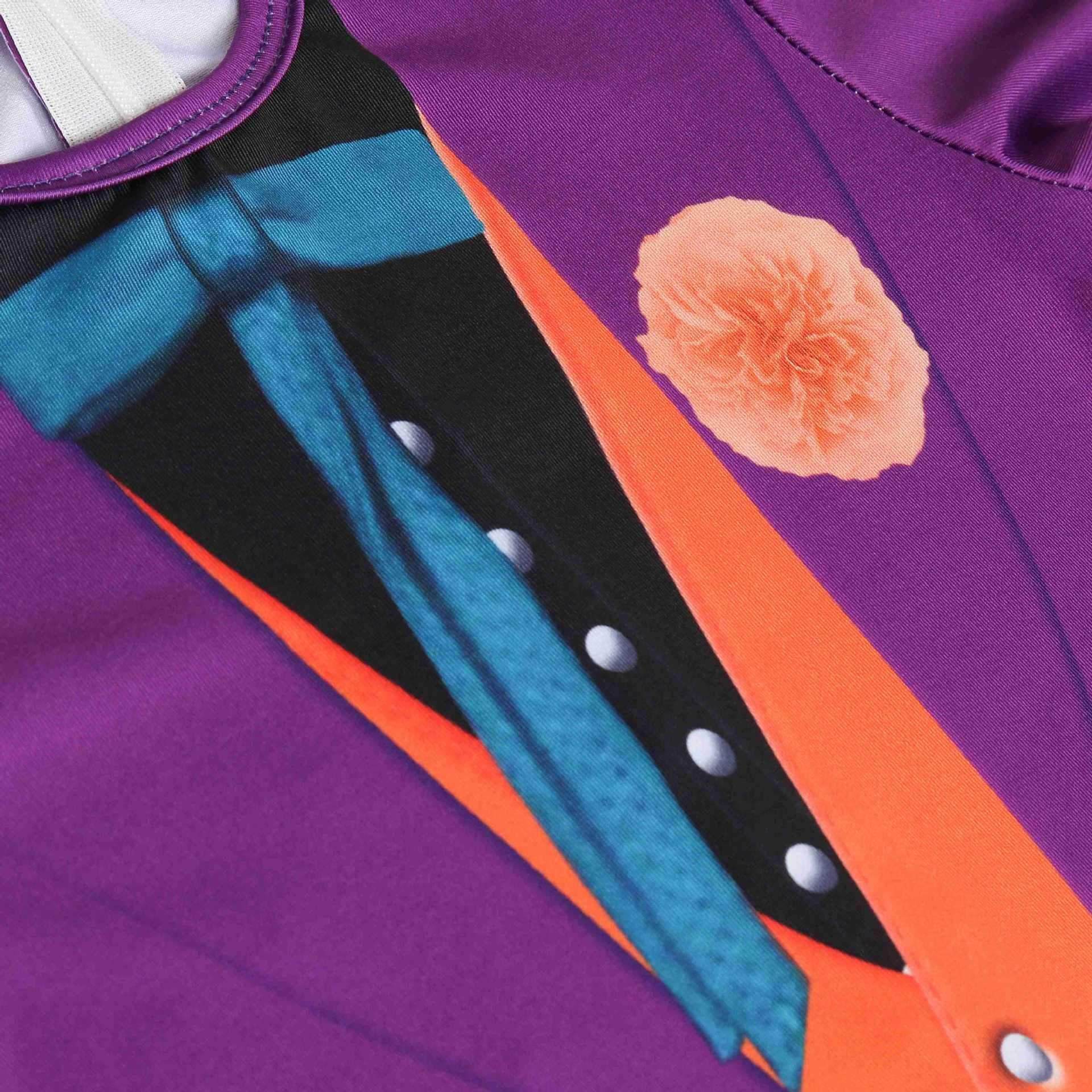 The Dark Knight Joker Cosplay Costume Halloween Jumpsuit Kids Bodysuit - Azufun