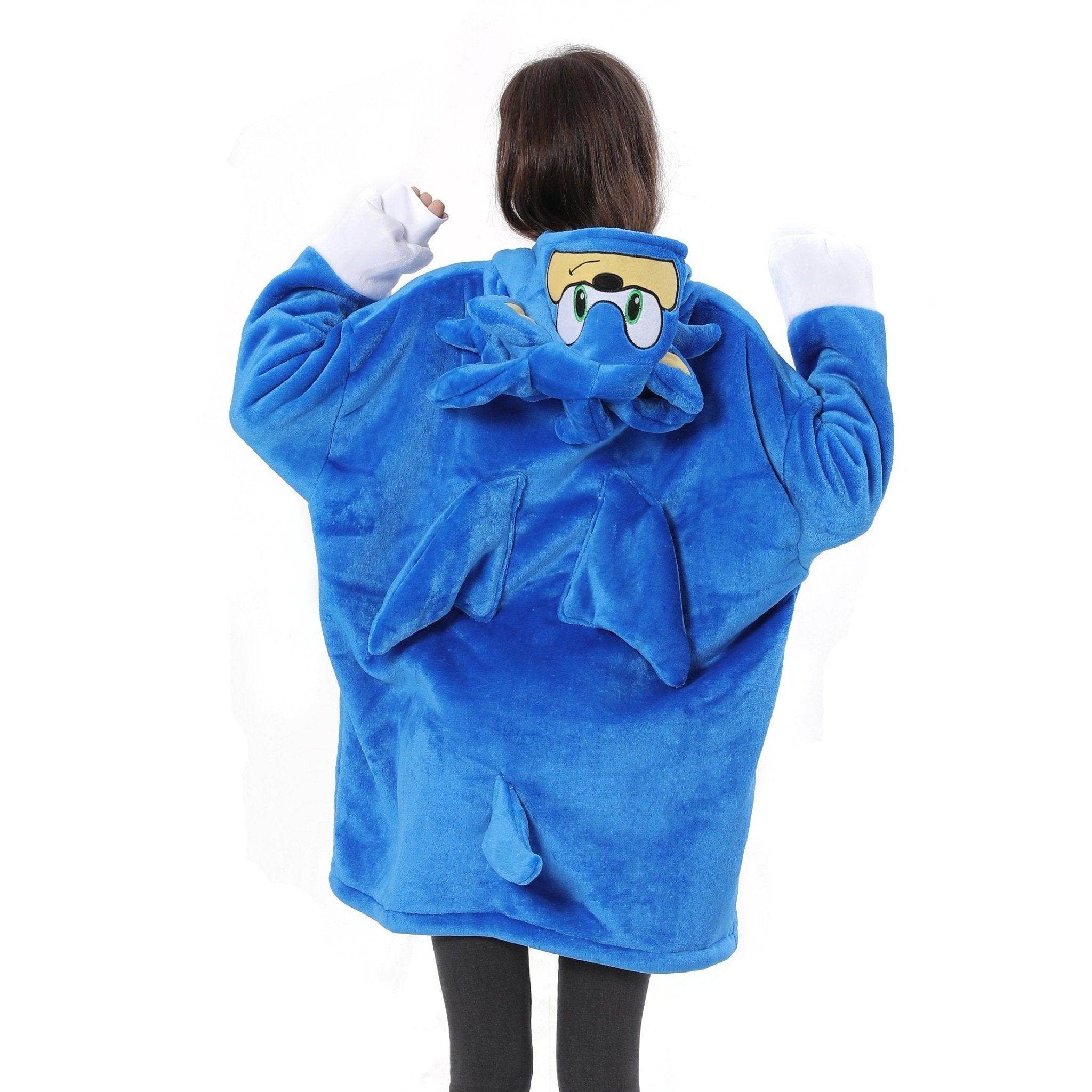 The Hedgehog Sonic Sonic Keep Warm Costume Cozy Cartoon Lazy TV Blanket - Azufun