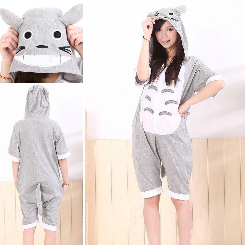 BuyTotoro Pajamas Animal Short Sleeve Onesie Hoodie Kigurumi Now Cheaper With 3 - 5 Days Ship - PajamasBuy