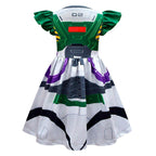Toy Story 4 Miss Buzz Lightyear Costume Dress For Kids Girls - Azufun