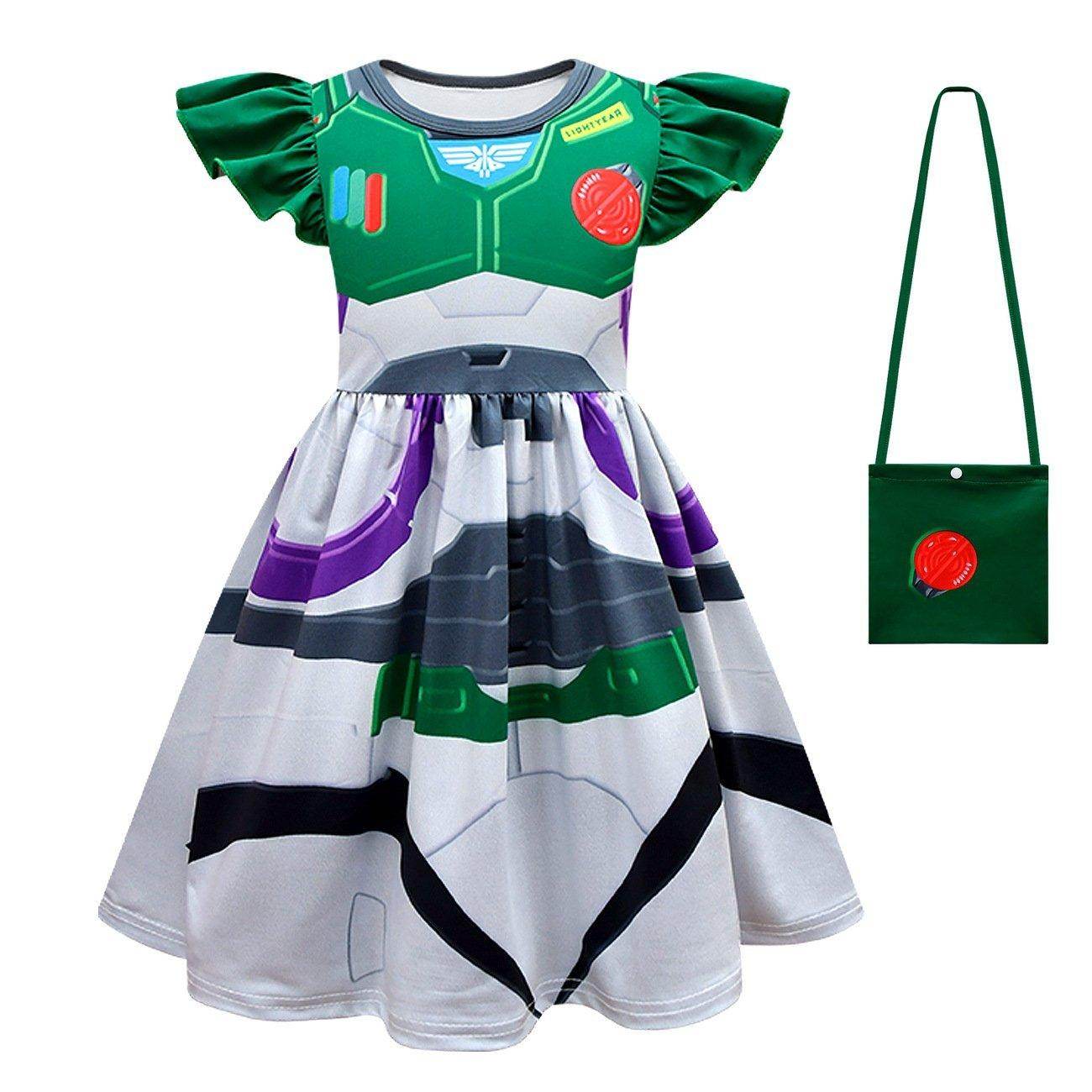Toy Story 4 Miss Buzz Lightyear Costume Dress For Kids Girls - Azufun