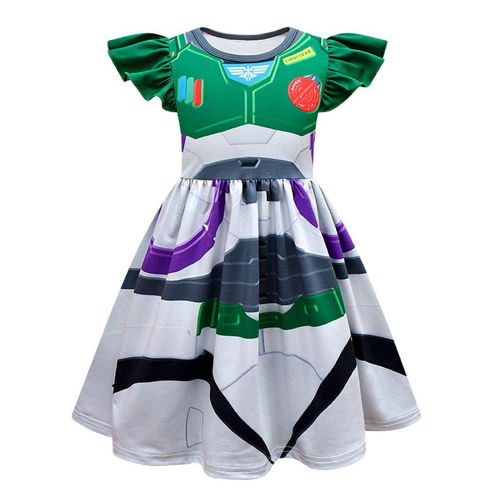 Toy Story 4 Miss Buzz Lightyear Costume Dress For Kids Girls - Azufun