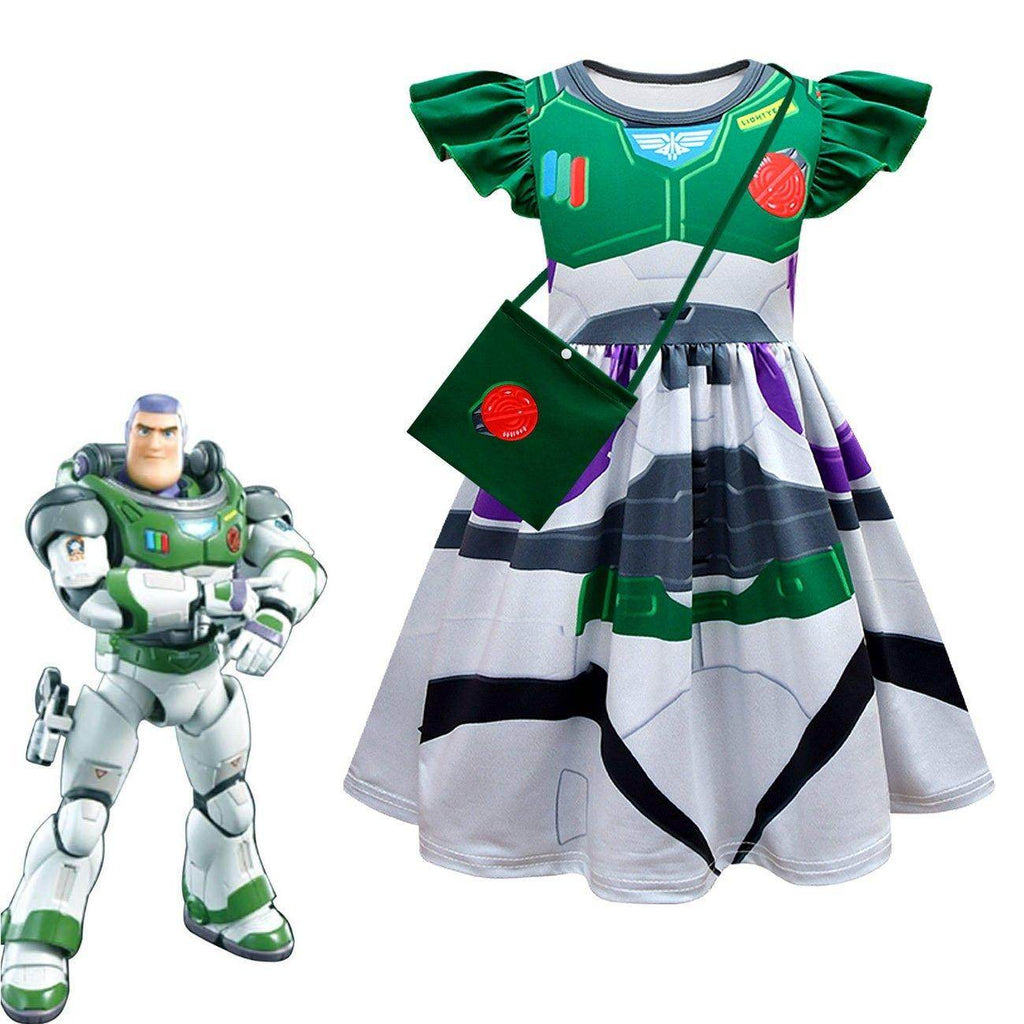 Toy Story 4 Miss Buzz Lightyear Costume Dress For Kids Girls - Azufun