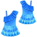 Trolls 3 Band Together Poppy Costume Princess Dress Bathing Swimsuit For kids - Azufun