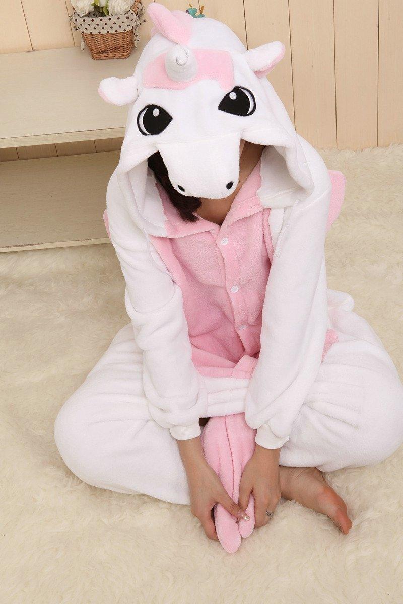 Unicorn Kigurumi Onesies Hoodie Pink Pajamas Animal Costume - Pajamasbuy